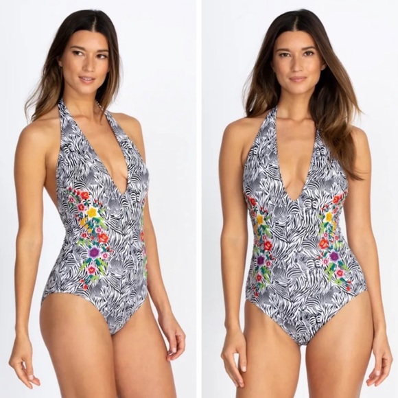 Johnny Was Other - NWT Johnny Was Spring Halter One Piece Swim Suit, M
